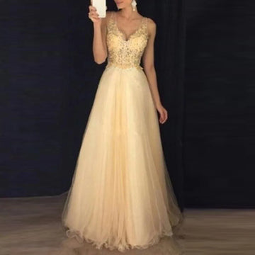 Party Dresses Sleeveless Women Wedding Sexy Dress Party Formal Fashion Long Dress V-Neck Women'S Vestidos En Oferta LiquidacióN