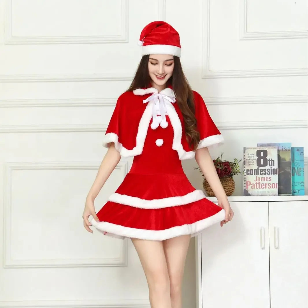 Costume Santa Claus | Winter Cape Cloak Outfits Halloween Cloak Women Custome