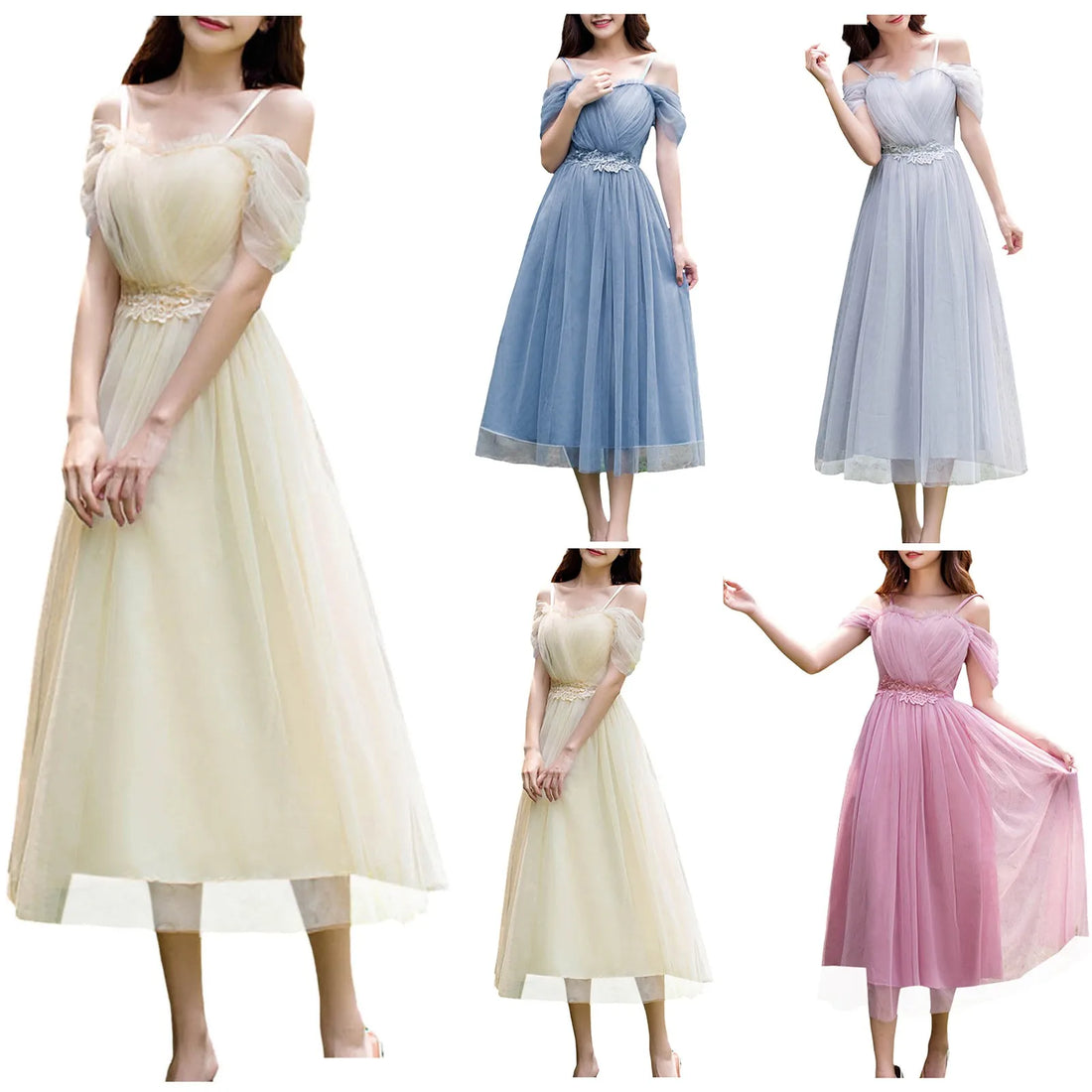 Romantic Long Dresses for Bridesmaids and Wedding Guests