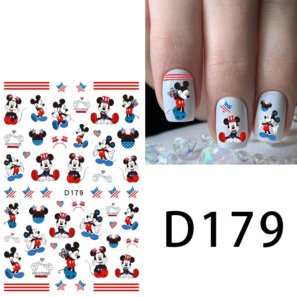 Independence Day DIY nail art stickers Christmas theme