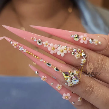 False Long Stiletto  Nail Tips | Artificial Fake Nails  Manicure Salon Supply 120pcs