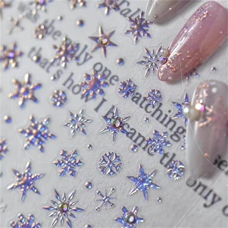 5D Laser Winter Snowflake Christmas Manicure