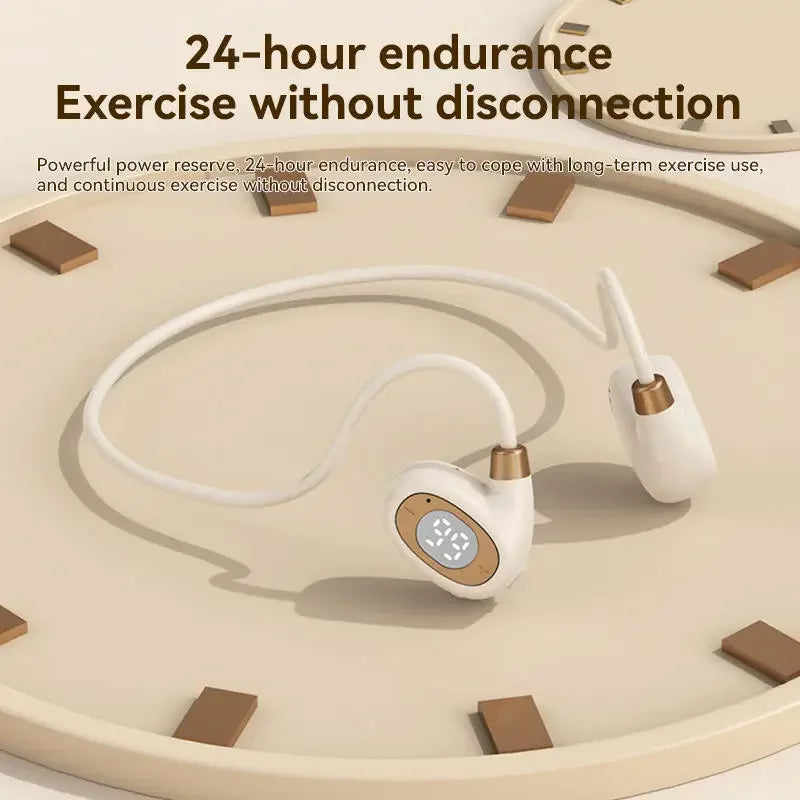 Air Conduction Headphones | Neckband Headset With Microphone Long Battery Auriculares High Quality