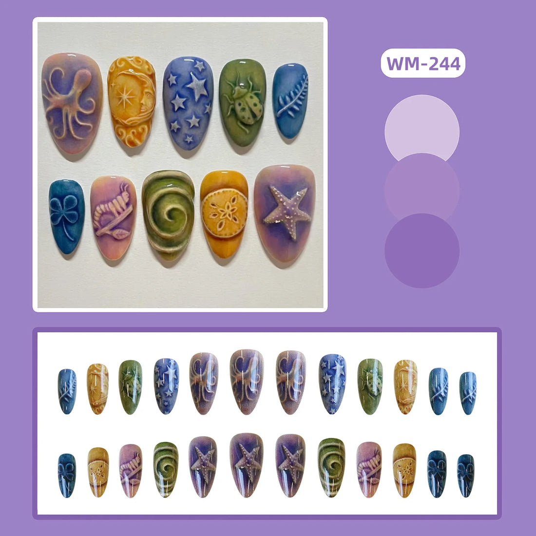 24pcs Beautiful Summer Nails Ideas