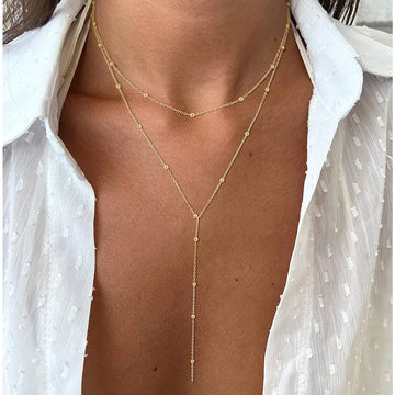 Gold Plated Locket Chain | Dainty Long Necklace | Laryered Necklaces For Women