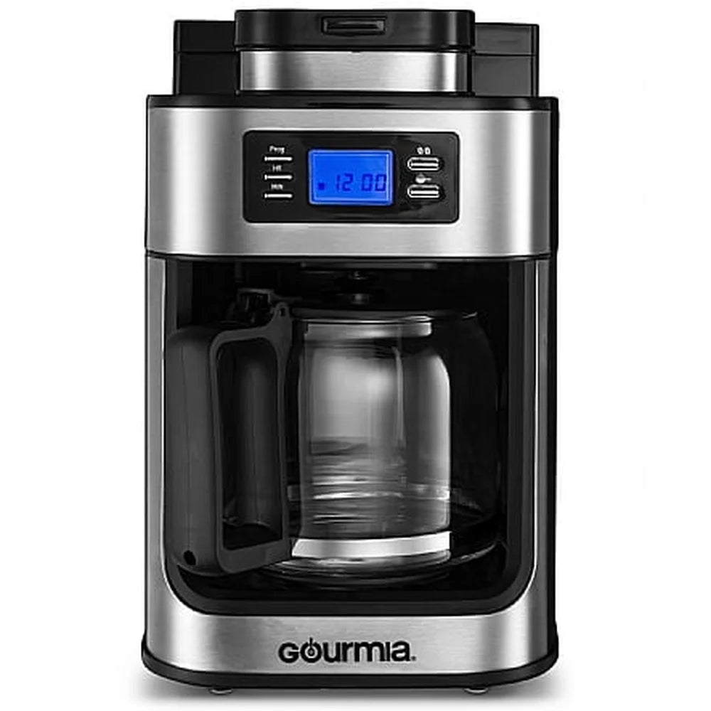 12 Cup Grind Brew Coffee Maker- Auto Shut Off Timer Adjustable Grind Size