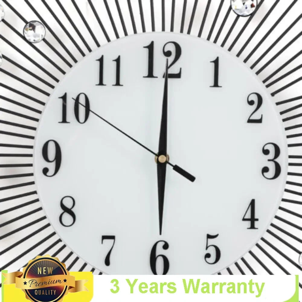3D Large Metal Sunburst wall clock design | Luxury Home Decor | Luxury Art Wall Watch
