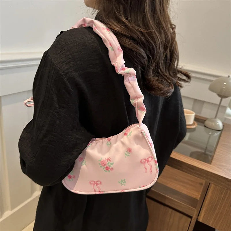 Summer Underarm Bags | Foral Bow Design | Y2K Pretty Shoulder Handbags