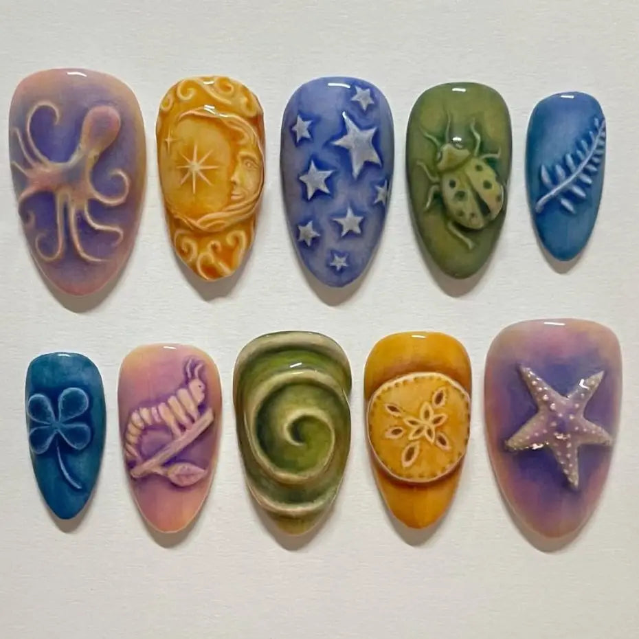 24pcs Beautiful Summer Nails Ideas