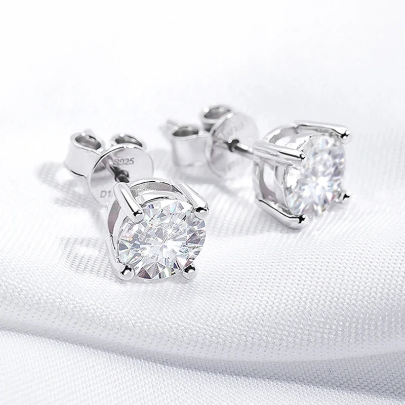 Smyoue Studs Earrings | Stud Earrings Unisex | Silver Platinum Plated