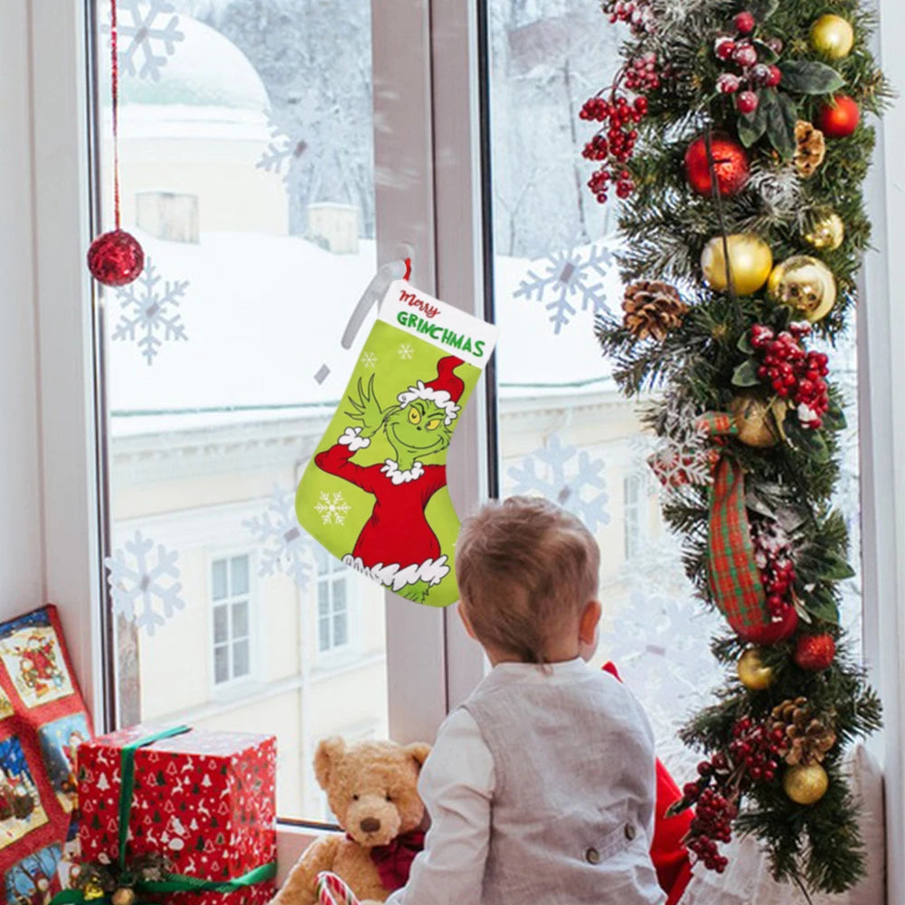 New Grinch Christmas Socks As Children's Christmas Gifts Candy Bags