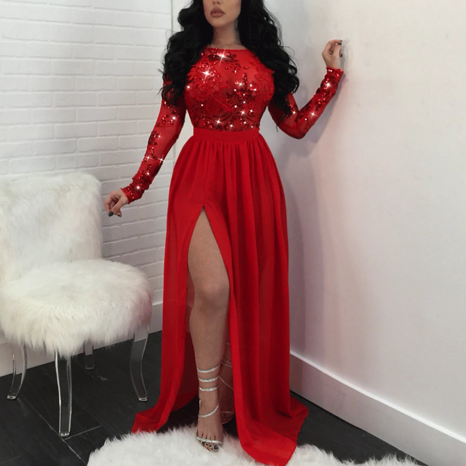 Women's Sexy long elegant dresses for wedding guests