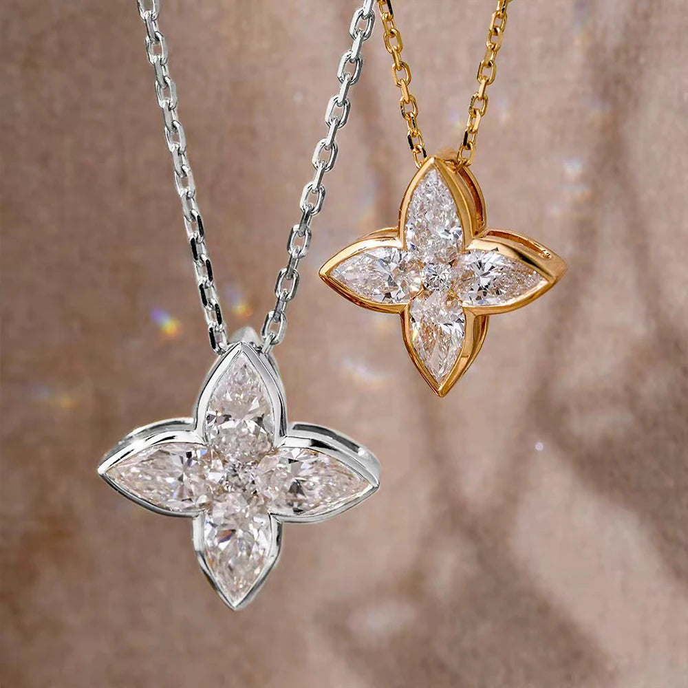 Unique Gift For Girlfriend Birthday | Flower Pendant Necklace for Women
