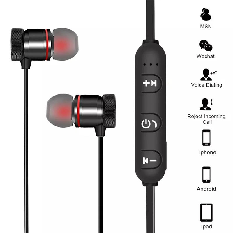STTKGZD Neck Bluetooth Earphones | With Mic Long Battery Auriculares