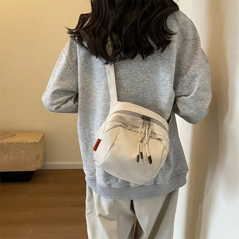 Casual Crossbody Bag For Women, Street Style Simple Fabric Shoulder Bag
