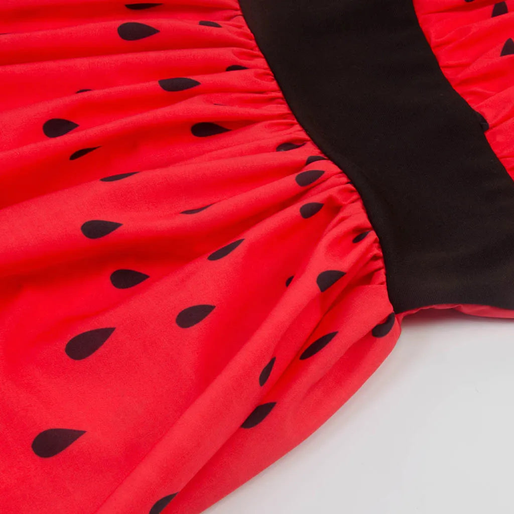 Women's Off-Shoulder Watermelon Print A-Line Party Dress