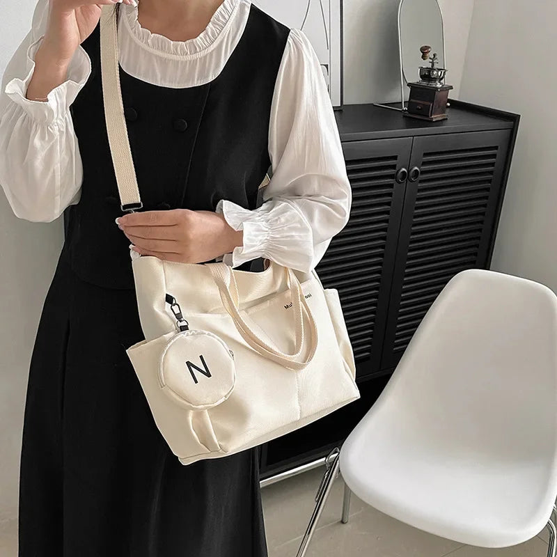 Women Shoulder Crossbody japanese canvas tote bag | Ladies Hand Bags Female Handbag
