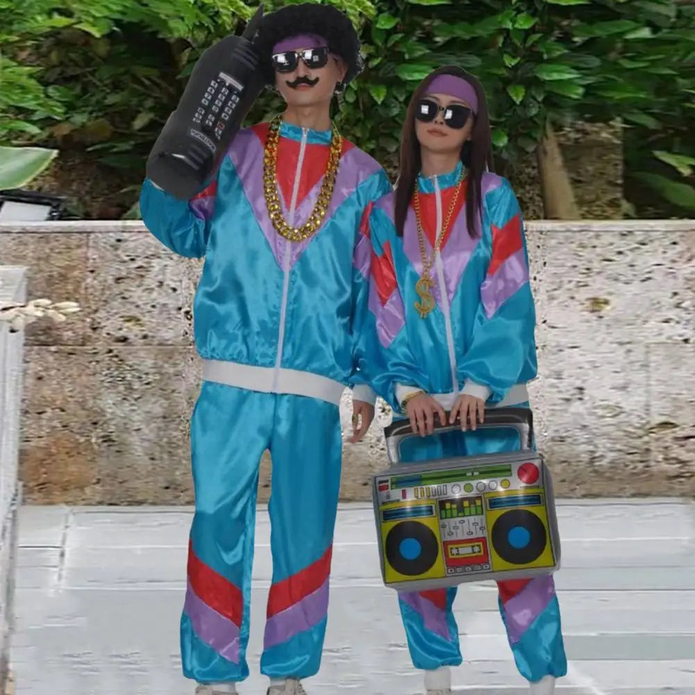 Womens 80s Tracksuit | Retro Hip Hop Windbreaker | Women Disco Tracksuit Sets