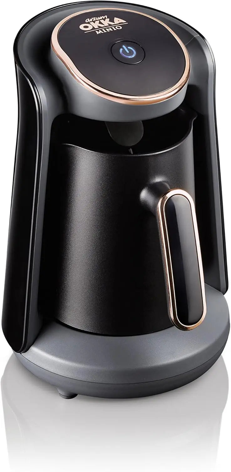 Automatic Turkish Greek Coffee Machine, USA 120V UL, 4 cups, Black/Gold