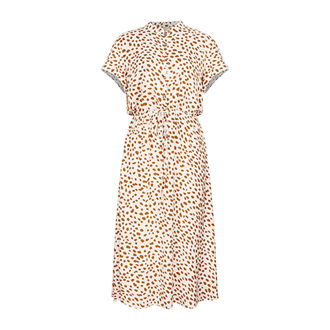 Short Sleeve Lace-Up Button-Up Shirt Style for Summer