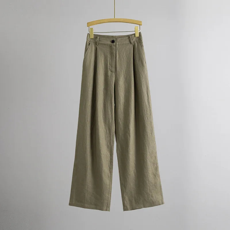 New Casual And Relaxed Style Simple And Lightweight Wide Leg Pants For Women