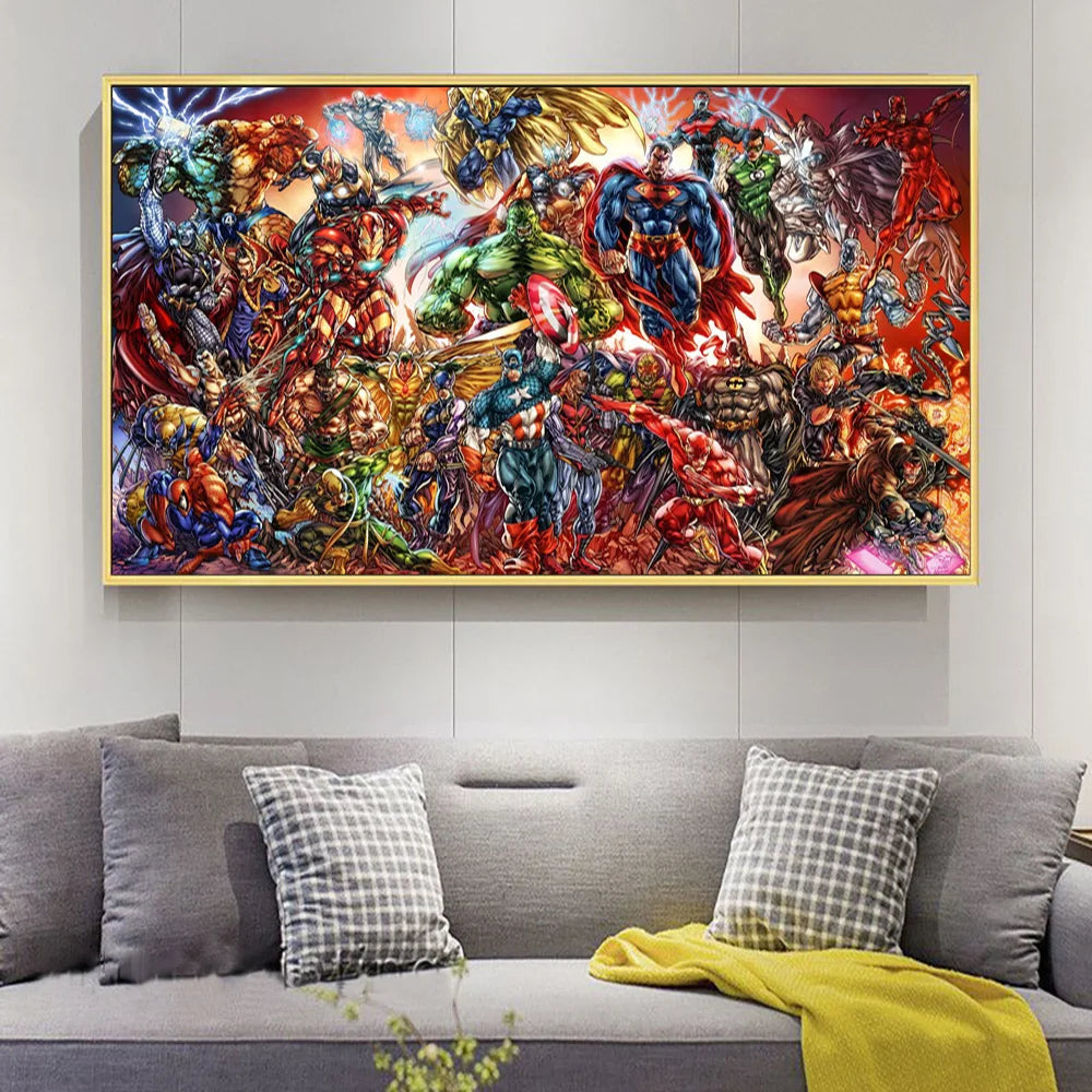 Avengers Vs Justice League Posters And Prints | Marvel Dc Superheroes Battle Canvas Art Decoration