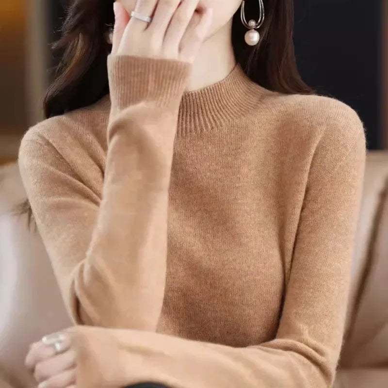 Warm Sweater For Winter | Neck Basic Knitwear | Long Sleeve Pullovers Korean Fashion Jumper