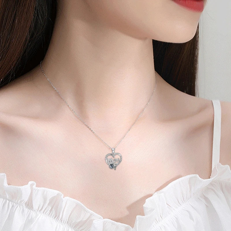 i love you Mom Necklace | In 100 Languages -Mothers Day Gifts For Mom | Valentines Day Gifts