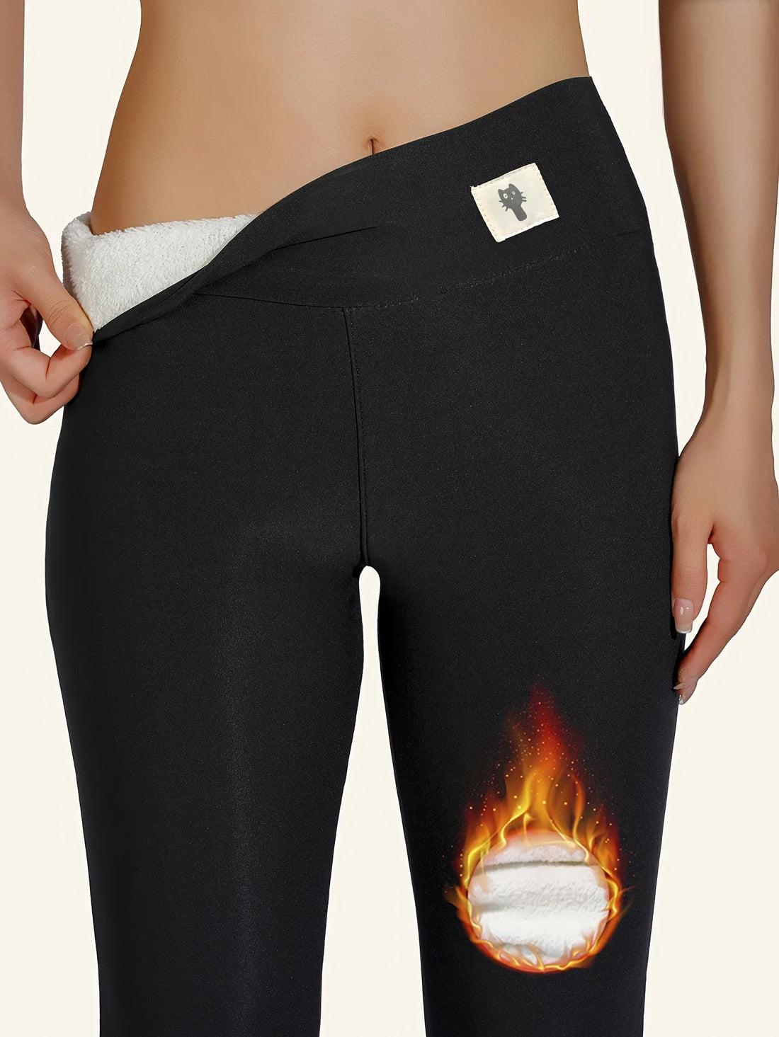 Winter Thicken Warm Leggings Women | High Waist Fleece Elastic Tights Warm Tights Pants