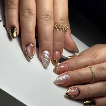 24pcs Almond Shape simple summer nails