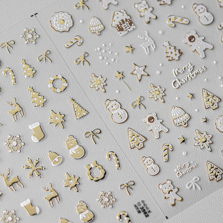 5D High Quality Xtmas Nail Stickers