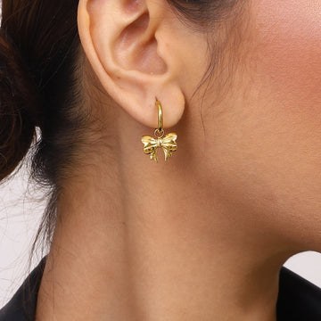 18k Gold Plated Earrings | Trendy Waterproof Stainless Steel Fashion Charm Jewelry