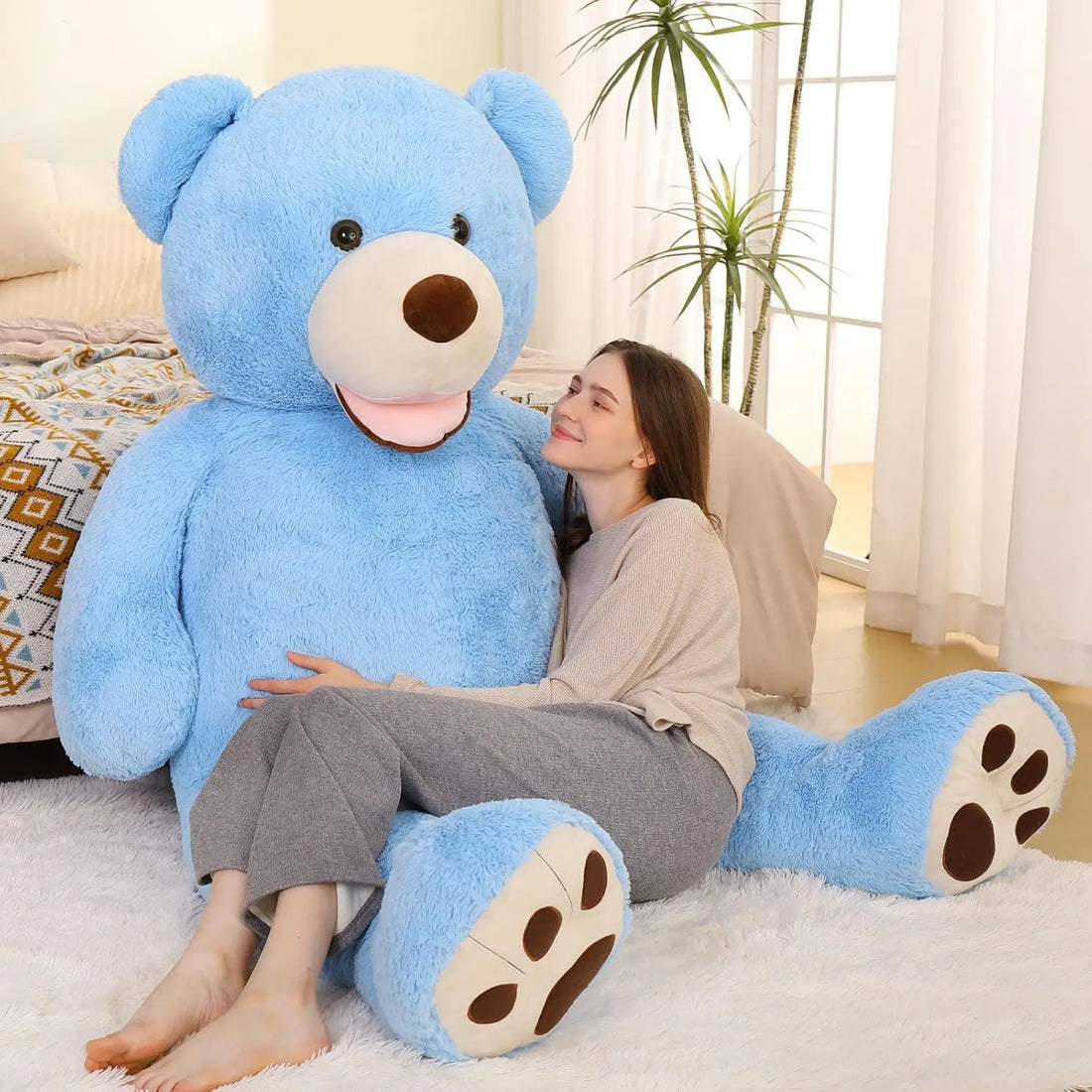 MorisMos Big Teddy Bear 6 Feet Large | Stuffed Animals for Girlfriend Boyfriend, Baby Shower
