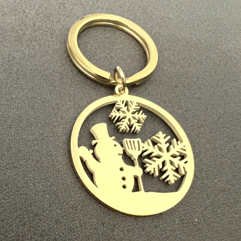 10pcs Christmas Keychain Ideas | Cute Santa Claus Deer Pendant Keychain