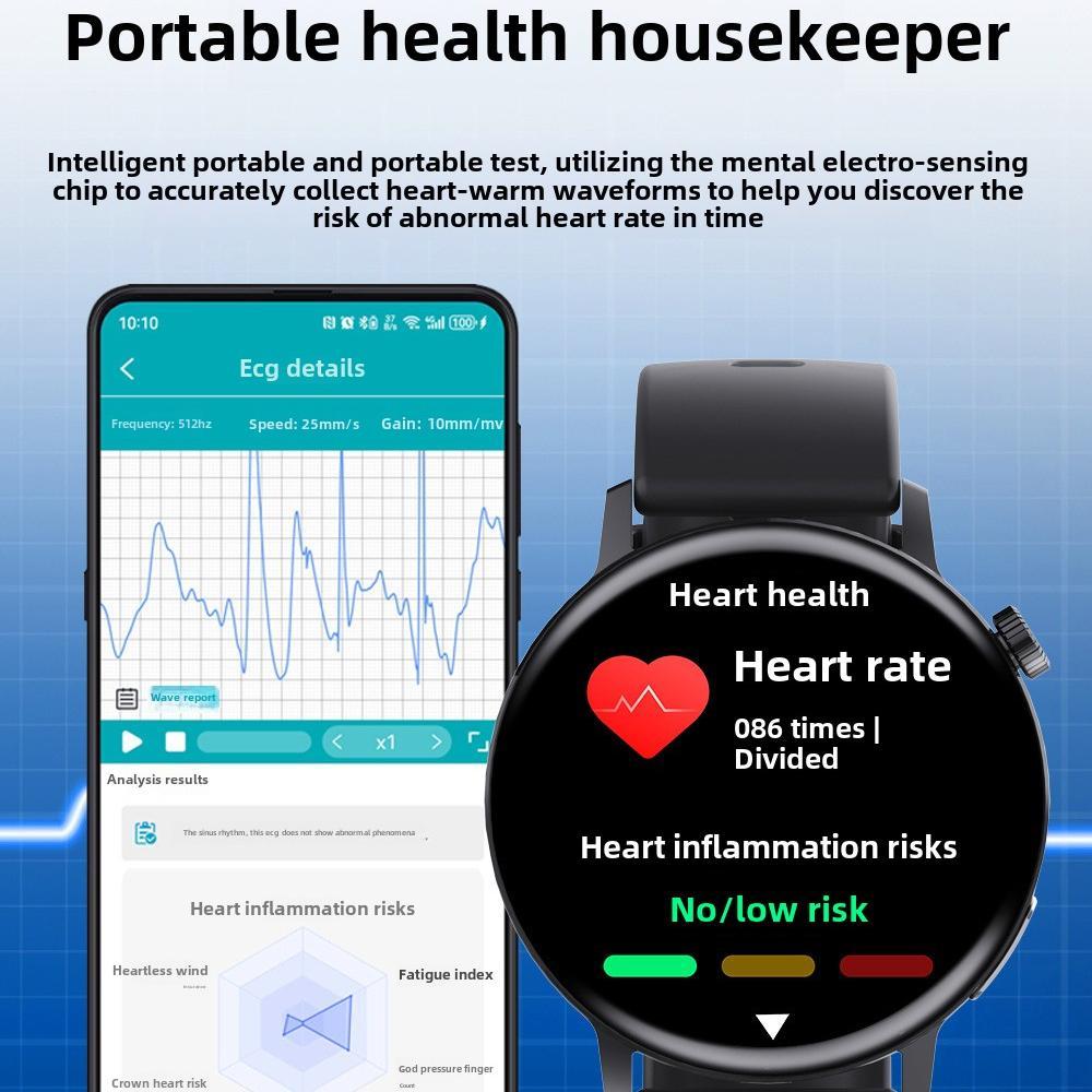 Smart Watch Non-Invasive Blood Measurement ECG Ppg Blood Lipid Health Manager