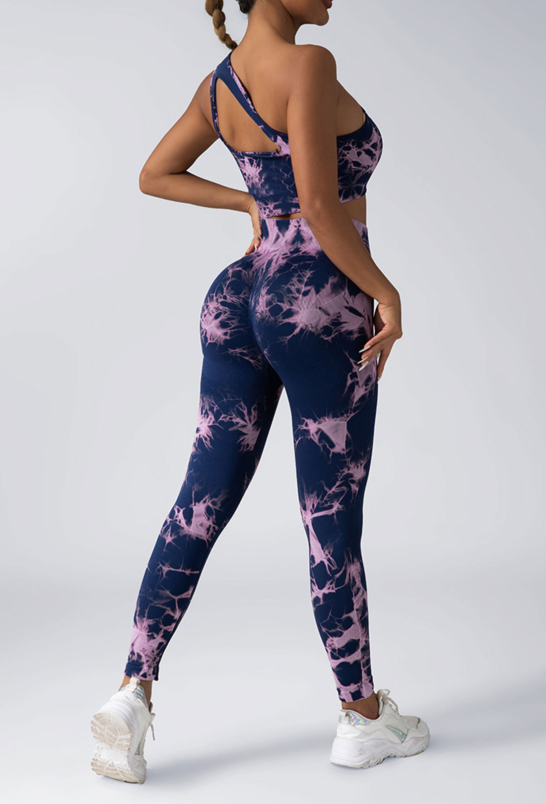 Butt Lifting High Waisted Yoga Pants - Tie Dye Seamless Booty Gym Tights